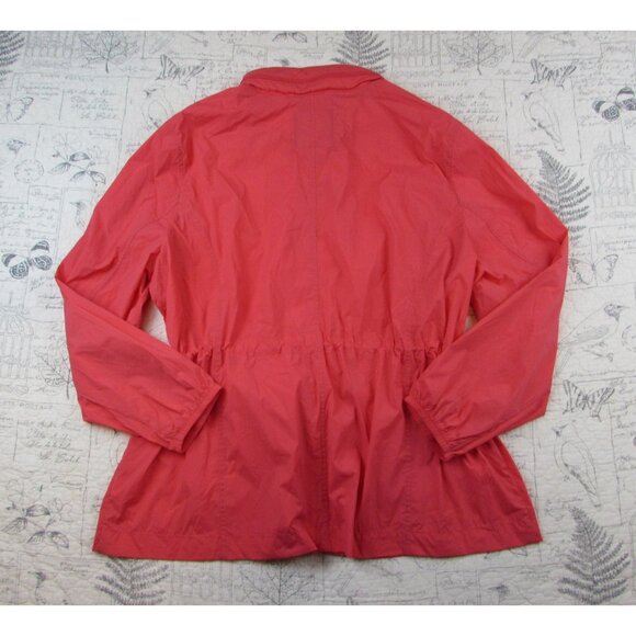 NEW NWT Talbots water resistant packable rain coat plus coral gift size 2X - Picture 10 of 10